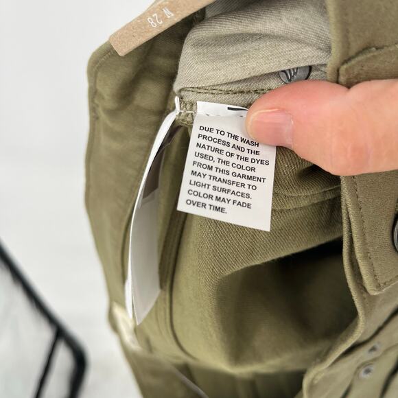 Madewell Kick Out Crop Jeans Coated Edition Distant Surplus Green Size 28 NWT - Picture 8 of 13